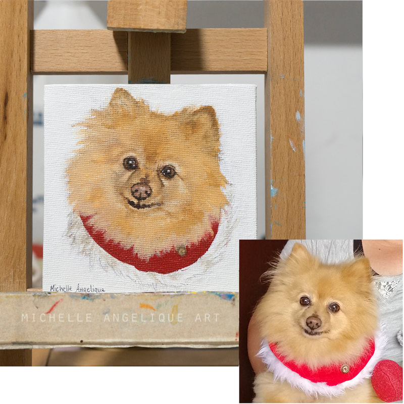 Acrylic painting commission of dog