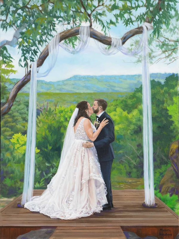  live wedding painting first kiss at wildwood kangaroo valley