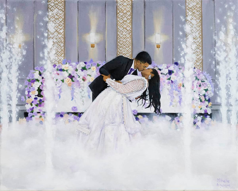  live wedding painting first dance at novella on the park
