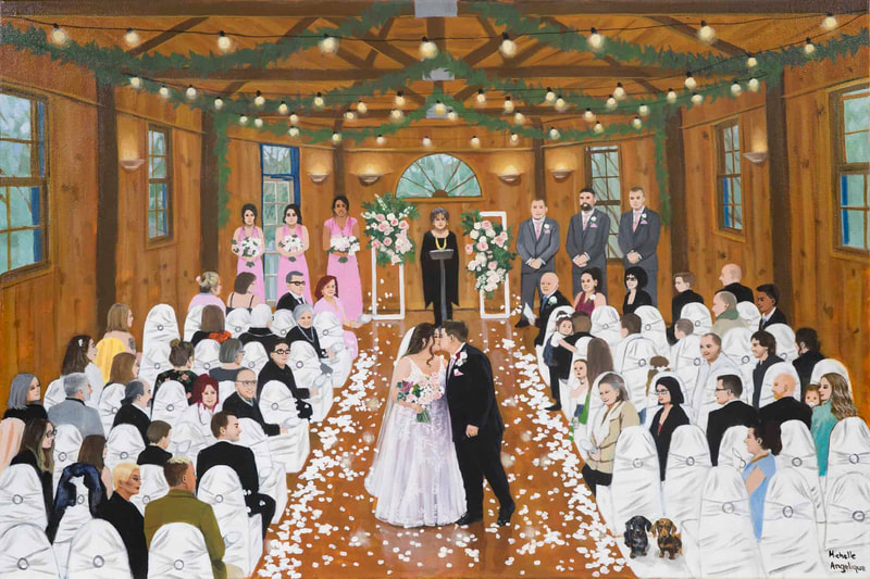  live wedding painting first kiss at crowne plaza hawkesbury valley, windsor