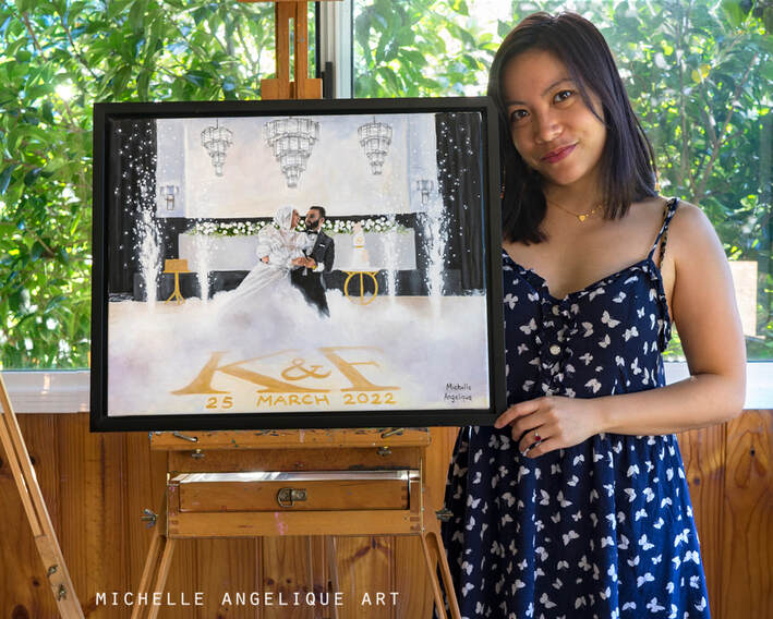 First dance live wedding painting at Westella Renaissance in Lidcombe, NSW, Australia